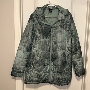 The North Face Women's Tamburello Printed Parka Blue Green Print Pattern NWOT